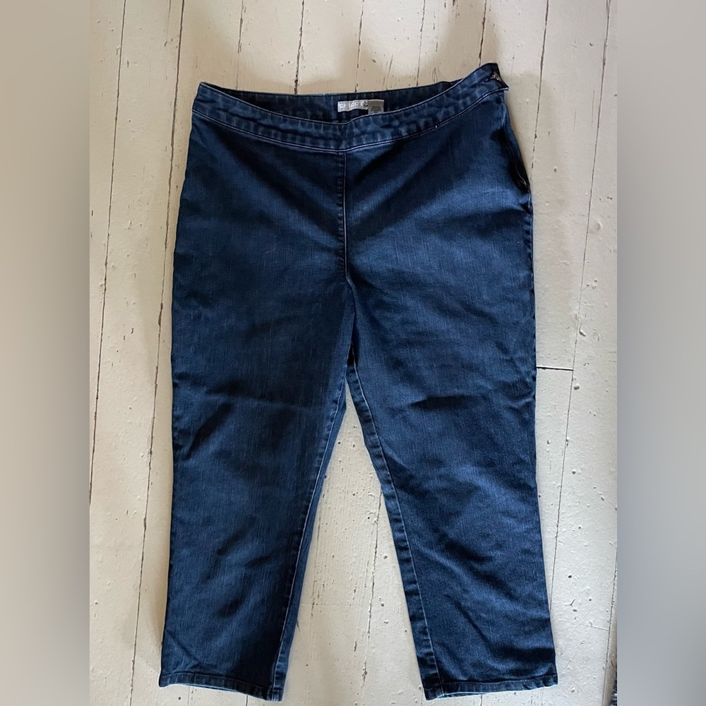 Chicos platinum crop jeans skinny leg